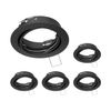 ledscom.de 5 pcs. recessed Ceiling Frame Fere, Round, swivelling, Black matt