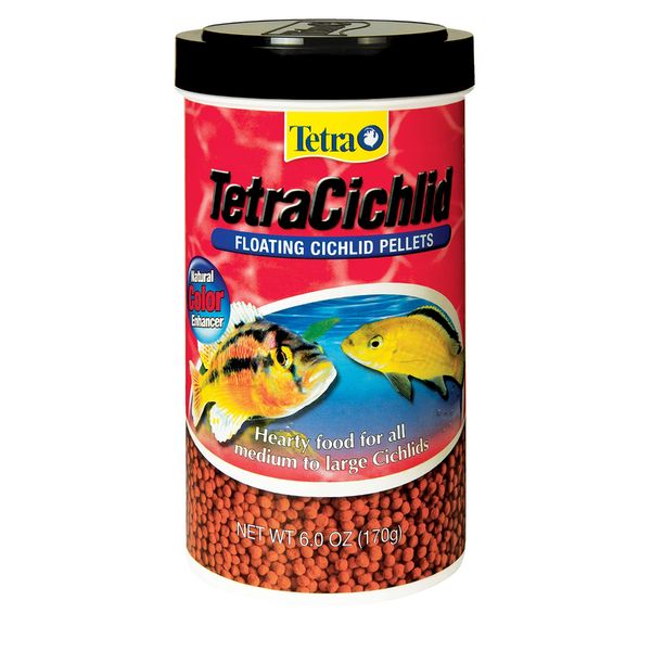 TetraCichlid fish Floating Cichlid Pellets 6 Ounces, Nutritionally Balanced Diet (77063)