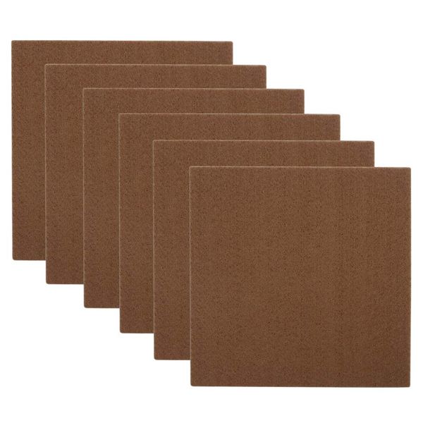 Guinoya Felt Pad, Pack of 6, 5.9 x 5.9 inches (15 x 15 cm), Furniture Protection Pads, Scratch Resistant and Soundproofing (Coffee)