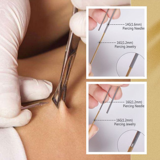 Needle for belly button piercing shop