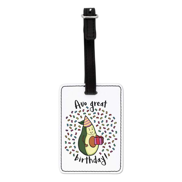 Gift Base AVO Great Birthday Visual Luggage Tag with Black Strap