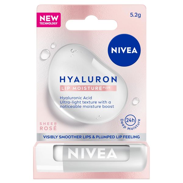 NIVEA Hyaluronic Lip Moisture Plus Rose, 5.2 g