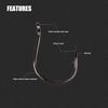 Dingbear 50Pcs Tiger Fish Hook Fishing Hooks