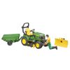 John Deere X949 Mowing Tractor with Trailer and Figure