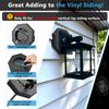 Siding Mounting Block, Siding Mounting Kit with Built-in Electrical Box, Vertical Light Mount Blocks for 1/2 inch Lap, White, 2 Pack