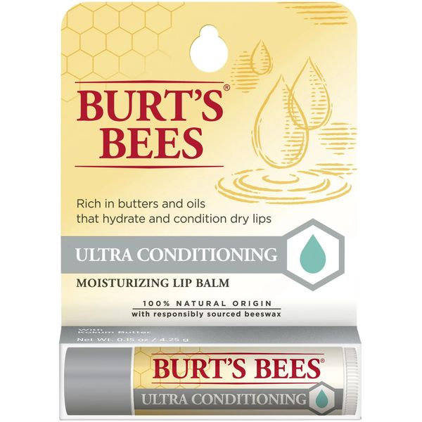 Burt's Bees Lip Balm, Ultra Conditioning with Kokum Butter, 0.15 oz (Pack of 3)