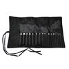 NANSHY Makeup Brush Roll Up Case Wrap Wallet Without Brushes (18 Pockets, Black) Travel Friendly Holder & Portable Organiser Bag with Flap & Adjustable Strap