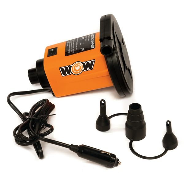 WOW Sports Electric Air Inflator, Air Pumps for Inflatables, Towables and Others, Comes with DC Power Adapter and Cord, 1.0 PSI