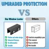4 Pack Window Locks, Sliding Window Locks for Horizontal & Vertical Sliding Windows, Adjustable Security Window Lock with Key Sets for Patio Office Bedroom (Black)