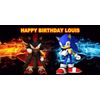 Birthday banner Personalized 6ft x 3 ft  Sonic & Shadow, Party decor