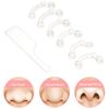 VANANA 3 Sizes Invisible Nose Lifter, Soft Silicone Nose Sharper Straightening Nose Up Corrector Tool, Comfortable Easy Install Removable (White)
