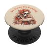 Bookish Funny Skeleton Gothic Goth Book Reading Lover Beige PopSockets Adhesive PopGrip