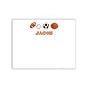 Personalized Sports Theme Stationery/flat or folded Note cards with Envelopes