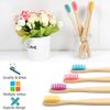 SWKJ Bamboo Toothbrushes with Soft Bristles,10 Packs of Organic Natural Adult Kids Bamboo Soft Toothbrush, Eco-Friendly and Plastic Free Packaging for Family, Travel(Multicolor)