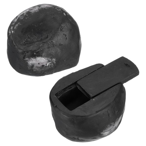 sourcing map Fake Rock Key Hider, Hide A Spare Key Outdoor Waterproof Fake Rock Key Hider Decoration Safe Storage Lock Box for Outside Garden Decoration, Black