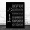 Tennessee Boy Black Script Song Lyric Quote Print