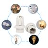 HAPPOW 2 Pack E14 Lamp Holder, White Edison Screw Lamp Holder with Plastic Shell Light Bulb Socket, E14 Pendant Socket & Lampshade Ring for Most Bulbs