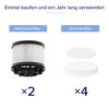 Levoit Original 2 Pack Replacement Filter for LVAC 200 Battery Vacuum Cleaner, 99.9% Filter Performance Suitable for Allergy Sufferers Pet Owners, Filter Performance for 4 Pre Motor Filters and 2 Post