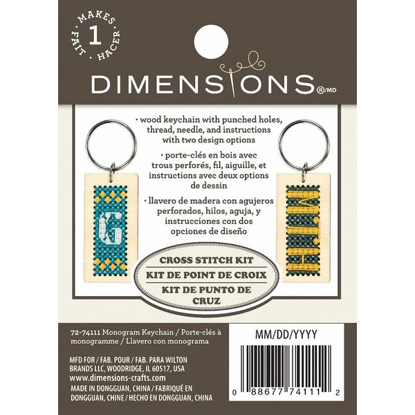 DIMENSIONS Monogram Wood Keychain Kit, 72-74111