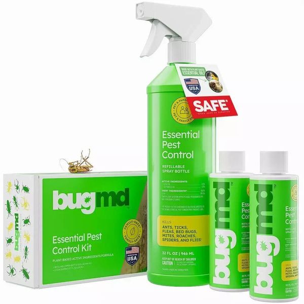 2-Pack Essential Pest Control Starter Kit 3.7 Oz. Concentrated,In/Outdoor,Fly...