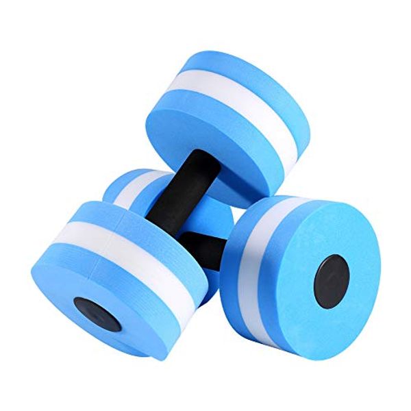 Water Dumbbell, EVA Water Aerobics Weights Dumbbell Foam Aquatic Barbell Hand Bars for Man Woman Swimming Pool Fitness Exercise