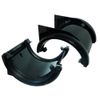 Pack Of 1 X Half Round Union Brackets Downpipe Bracket Black 112Mm