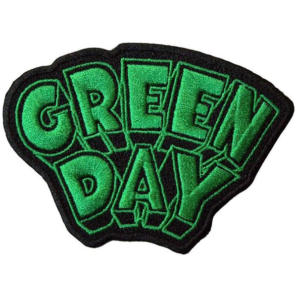 Green Day Dookie Woven Logo Iron On Patch (One Size) (Black/Green)