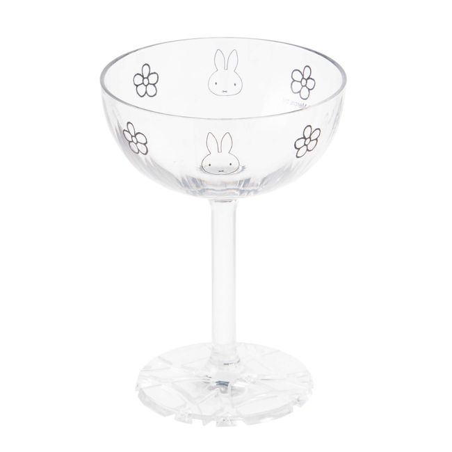 Miffy Series PS101_130CL Ai collection Miffy Miffy Champagne Glass Dessert Glass, Clear, 4.3 fl oz (130 ml), 3.3 x 3.3 x 4.6 inches (8.4 x 8.4 x 11.8 cm), Unbreakable, Tritan Dishwasher Safe, Heat