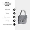 UP Security Small Luggage Locks, 3 Digit Combination Lock, Travel Safe Padlock with Code, Combo Small Lock for Suitcase, Tool Box, Backpack Zipper, Diary, Mini Locker (Silver+Silver, 2-Pack)