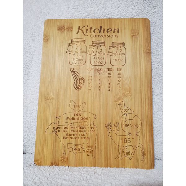 Wood Burned Bamboo Cutting Boards