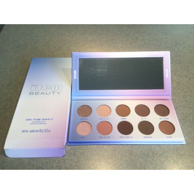 ITEM BEAUTY On The Daily Eyeshadow Palette NIB-Fabulous Neutrals