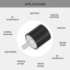 sourcing map M10 Thread Rubber Mounts, Vibration Isolators, Cylindrical Shock Absorber with Studs 40 x 40mm 4pcs