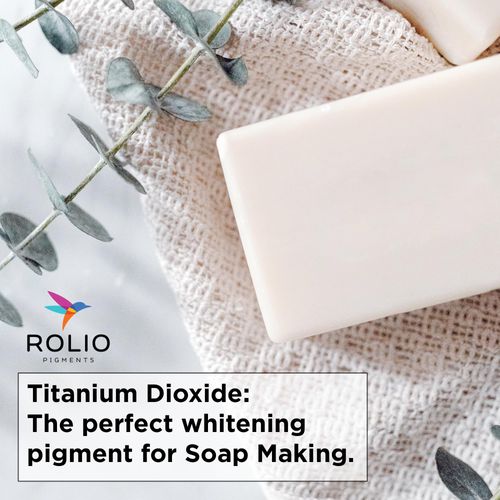 Rolio Pure Titanium Dioxide Powder, 3.5 Oz (100g) Bag – Whitening Colorant for Soap Dye, Sunscreen and Lotion, Epoxy Resin, Candles, Cosmetics, Concrete Pigment, DIY Paint, Ceramics, and Art Projects