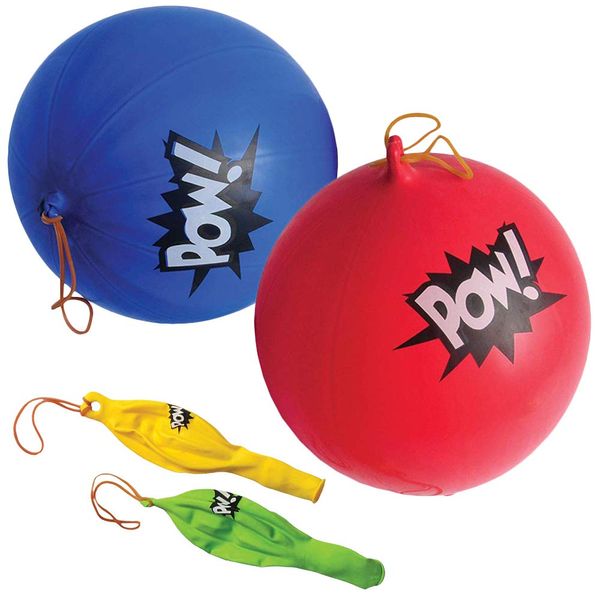 ArtCreativity Superhero Punch Balls, Set of 12, Durable Latex Balloons with Rubber Bands, Superhero Party Supplies, Party Favors & Decorations, Goodie Bag Fillers for Kids in Assorted Fun Colors