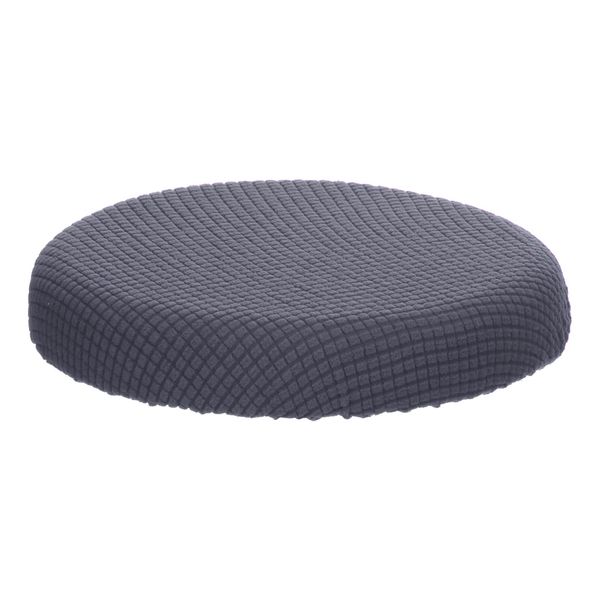 PATIKIL 11" Round Bar Stool Cover, Washable Elastic Stool Cushion Cover for Diameter 11"-14" Chair, Dark Gray