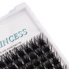 Bodermincer 72 Cluster Bundles 3D Effect Glue Bonded Individual LashEyelash Extensions Natural Style (12MM)