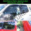 Smoked Tape-On Side Window Visor Rain Guards Shield Shades Compatible with 2007-2017 Compass