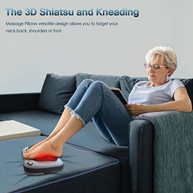 Viktor Jurgen Neck Massage Pillow Shiatsu Deep Kneading Shoulder Back and Foot