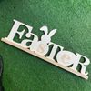 Cute Large Wooden Tabletop "Easter" Sign, DIY Craft Decoration