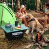VILLEY Portable Aluminum Camping Side Table Ultralight Folding Beach Table w/Bag