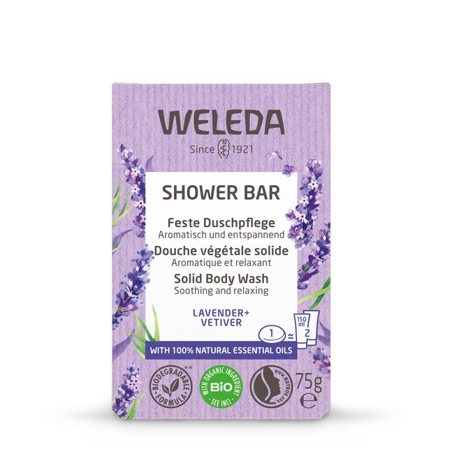 Weleda Lavender and Vetiver Shower Bar, Clear