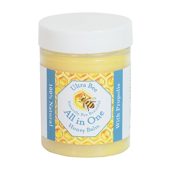 100% Natural All in One Honey Balm, Natural Moisturiser for Sensitive Face, Body, Lips,Tattoo's 100ml