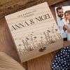 ukgiftstoreonline Personalised Wedding Memory Keepsake Box with Wildflower Design, Wedding Gift