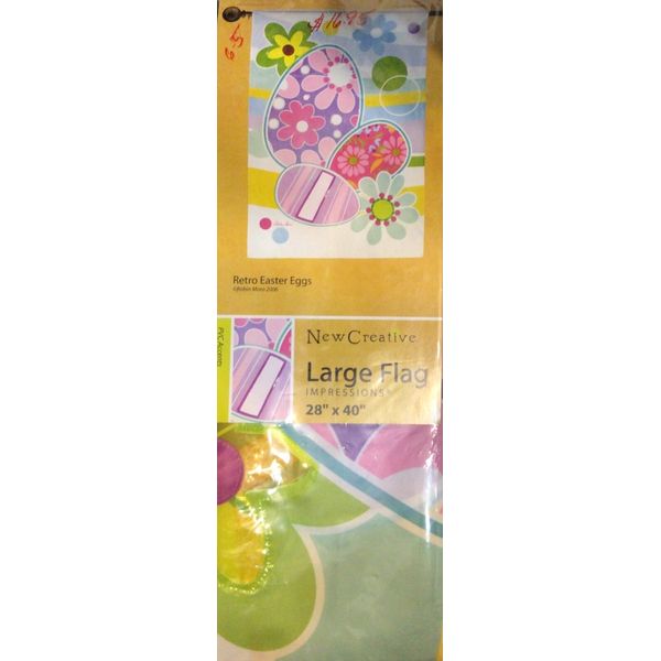 Retro Easter Eggs Flag 28” x 40” New Creative