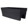 DCN Plastic 3527-36 Harmony Rail Planter, Black