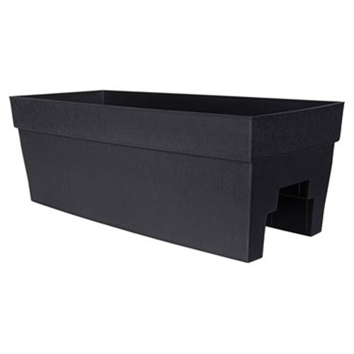 DCN Plastic 3527-36 Harmony Rail Planter, Black