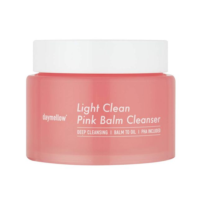 Daymellow Light Clean Pink Balm Cleanser 90ml Cleansing Balm Makeup Remover,Balm to Oil,Double Cleanse,Face Wash