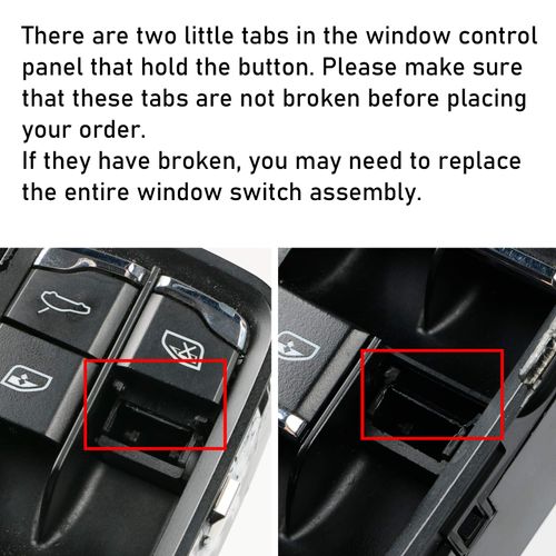 Jaronx 2PCS Driver Side Window Switch Buttons Compatible with Porsche Cayenne 2011-2018,for Panamera 2011-2016, for Macan 2015-2022, Power Window Switch Button Replacements