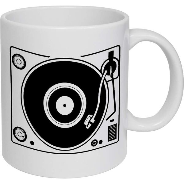 Azeeda 11oz (320ml) 'Vinyl Record Player' Ceramic Mug/Cup (MG00072009)