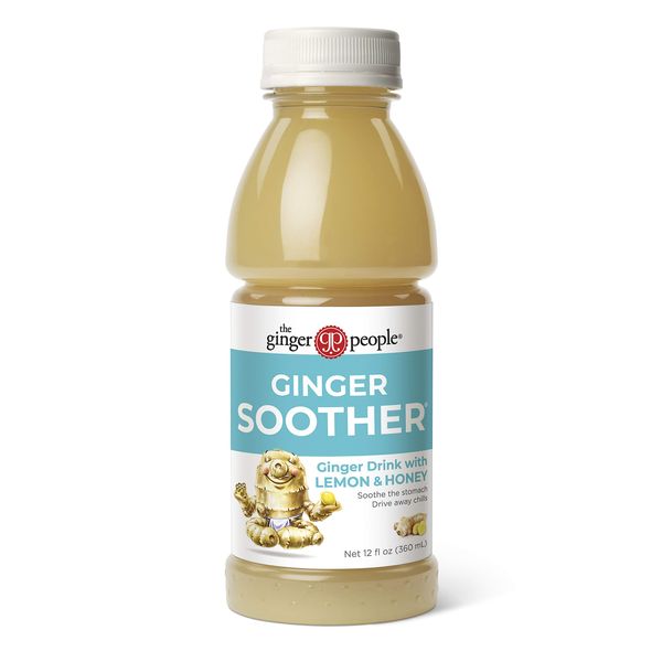 The Ginger People Ginger Soother with Lemon and Honey, 12 Fl Oz (Pack of 24)